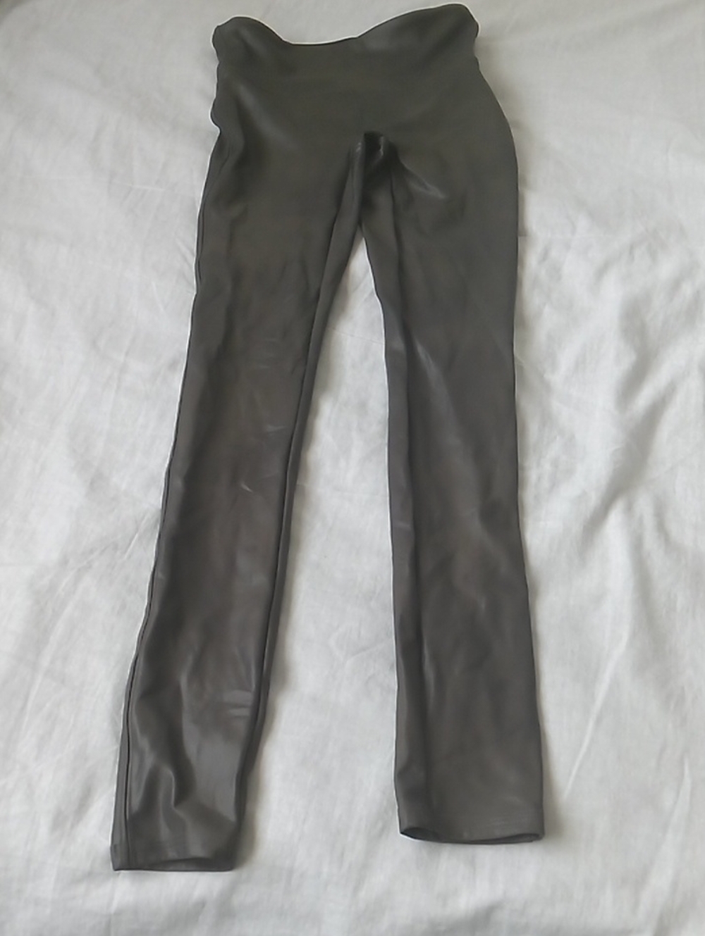 Spanx Women's Olive Faux Leather Leggings